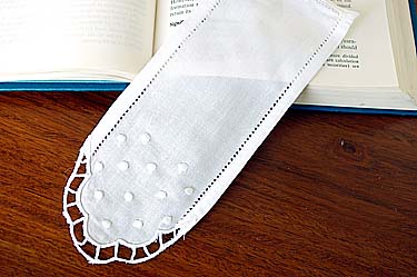 Hemstitch Bookmarks with Polka Dots. Style # 005